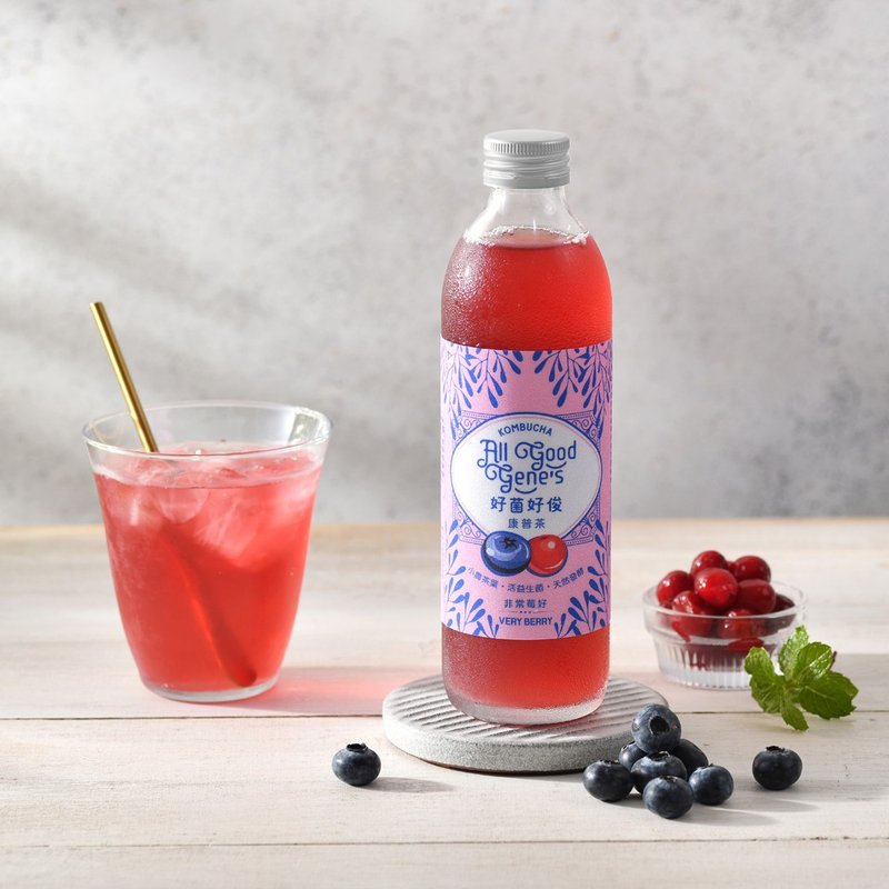 All Good Gene's Kombucha Very Berry 300ml/12bottles - Tea - Fresh Ingredients 