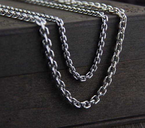 garyjewelry S925 Sterling Silver Cross Chains Necklaces without Pendants Unisex Accessories