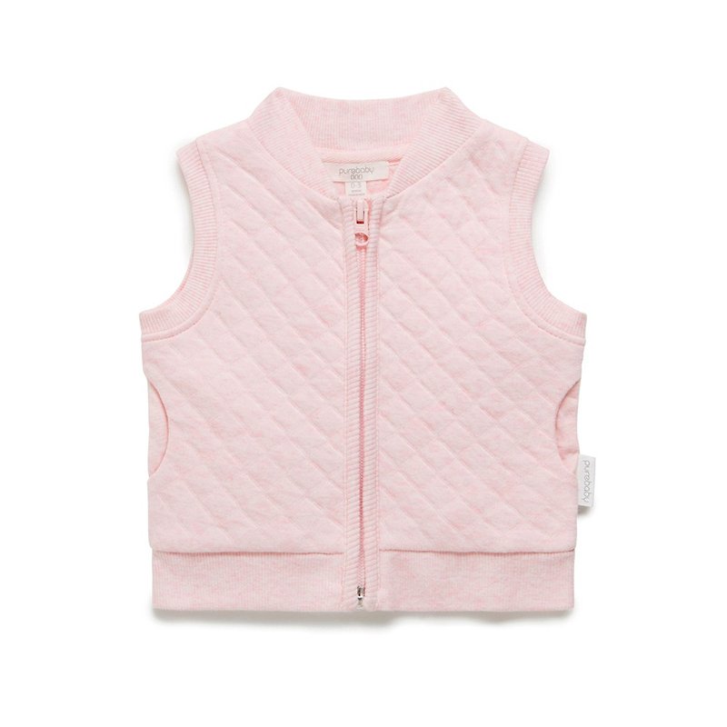 Australia Purebaby organic cotton baby vest-thin cotton 6M~1T pink - เสื้อยืด - ผ้าฝ้าย/ผ้าลินิน 