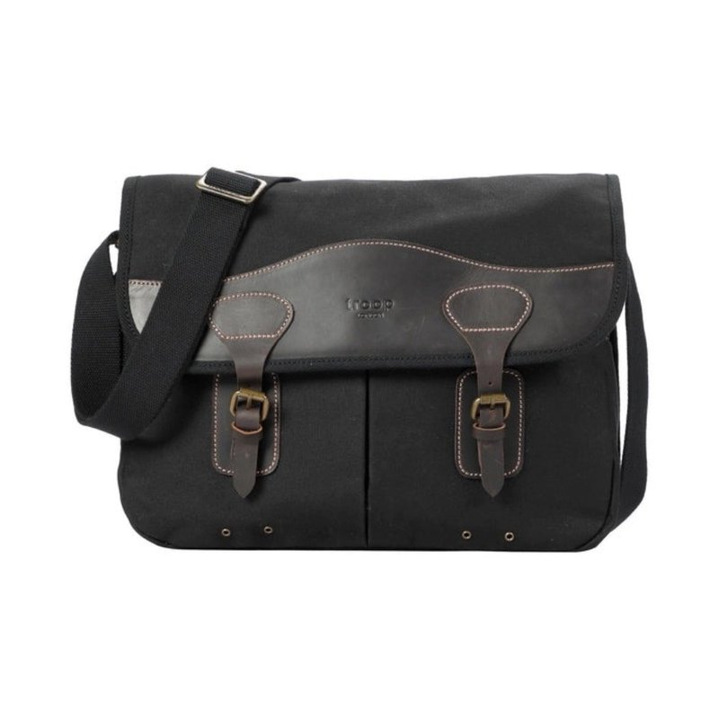 TRP0544 Troop London HERITAGE canvas messenger bag (2 colors optional) - กระเป๋าแมสเซนเจอร์ - วัสดุกันนำ้ 