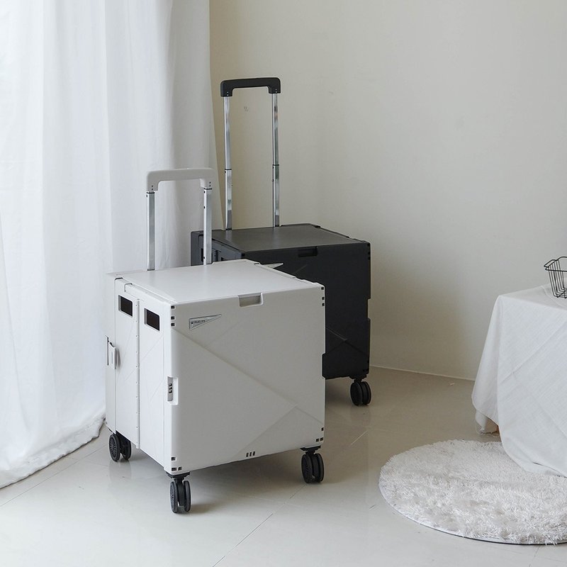 Flagship foldable shopping cart available in white and black colors - ชุดเดินป่า - พลาสติก หลากหลายสี