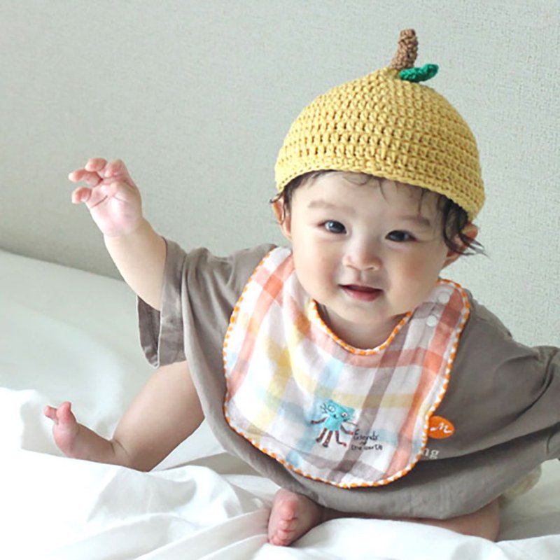 【kontex】Made in Japan bib dribbling towel-Duo childlike animal friends - Bibs - Cotton & Hemp Multicolor