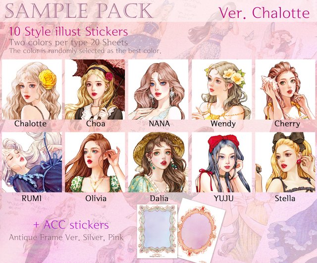 NEW)Sample Pack - Shop hwara Stickers - Pinkoi