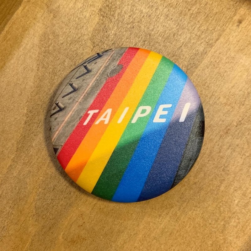 Rainbow Taipei - Acrylic Button Badges - Badges & Pins - Wood Multicolor