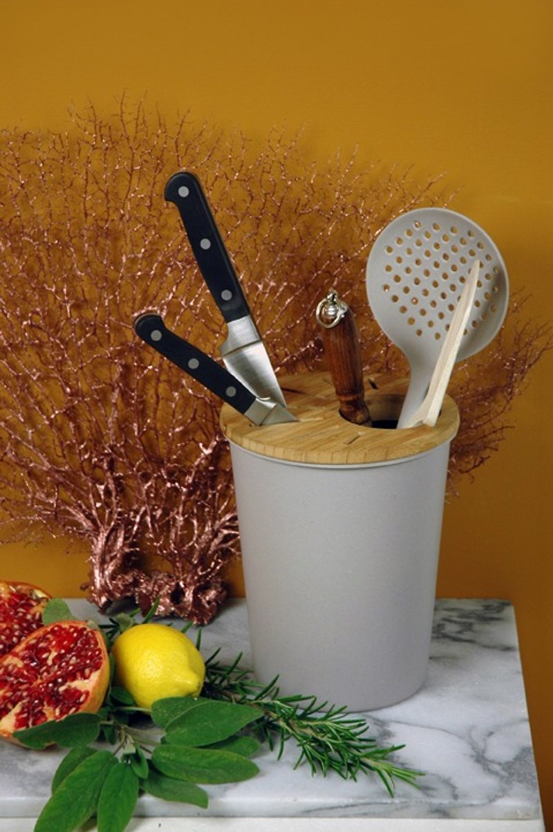 Zuperzozial  - ブロックホルダにナイフ（キッチン収納）/ライム - 調理器具 - 竹製 グレー