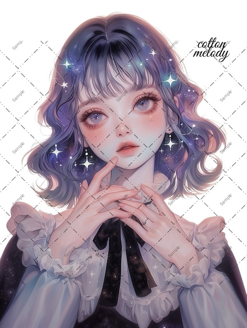 original sticker no.1645 人物ステッカー オリジナルステッカー 人物ステッカー 女の子ステッカー オリジナル人物ステッカー - 貼紙 - 紙 
