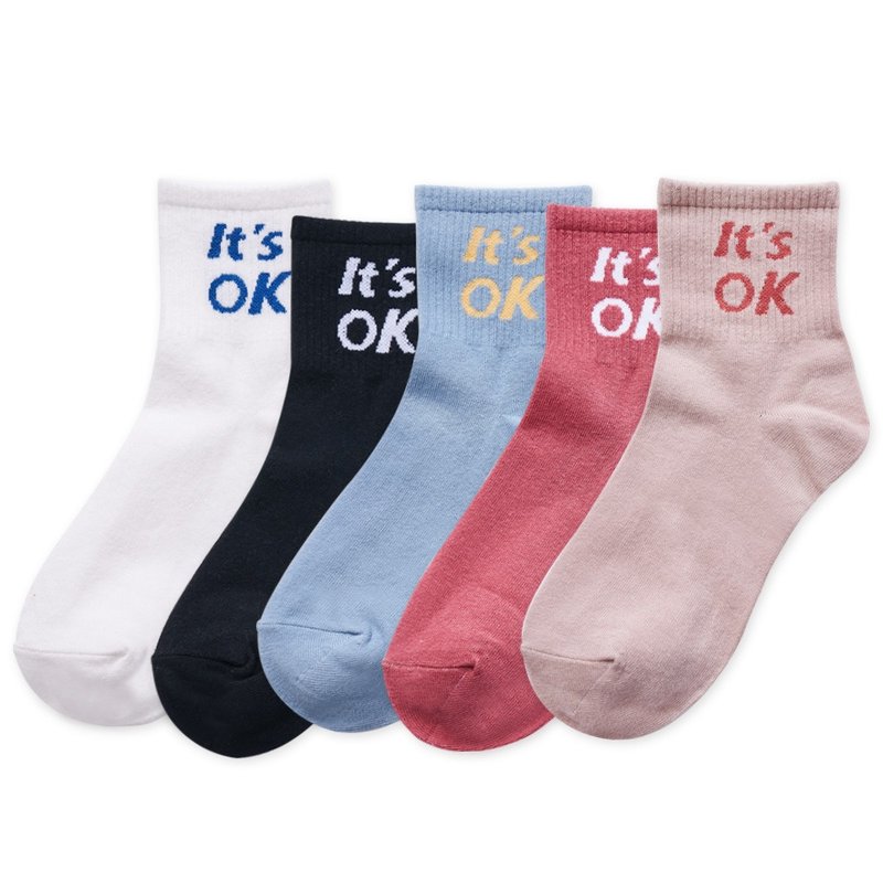 【ONEDER】Lycra elastic mid-calf socks 3 pairs set Korean style mid-calf socks made in Taiwan for women - Socks - Other Materials 