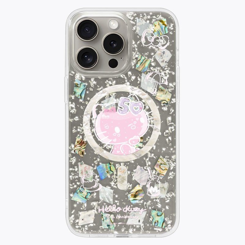 HelloKitty50週年－衝浪貝殼 磁吸版 防摔殼 iPhone 15 限定 - 手機殼/手機套 - 環保材質 透明