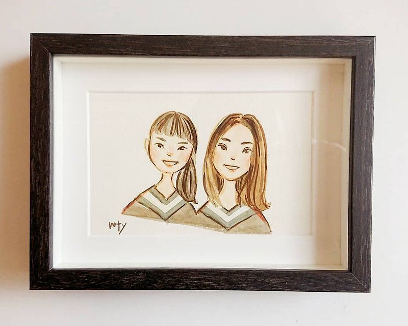 Custom-made double-like hair-painting children can also - Customized Portraits - Paper White