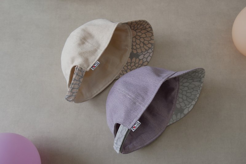 Cap tenugui and denim - หมวกเด็ก - ผ้าฝ้าย/ผ้าลินิน หลากหลายสี