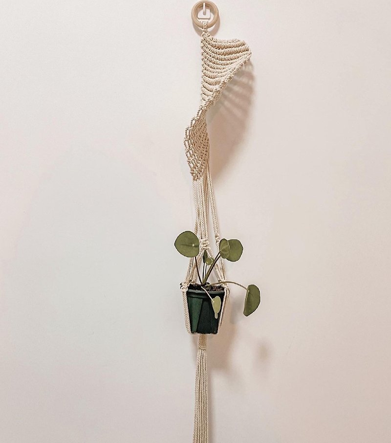 森林之王 | Macramé 大型植栽吊籃 - 牆貼/牆身裝飾 - 棉．麻 