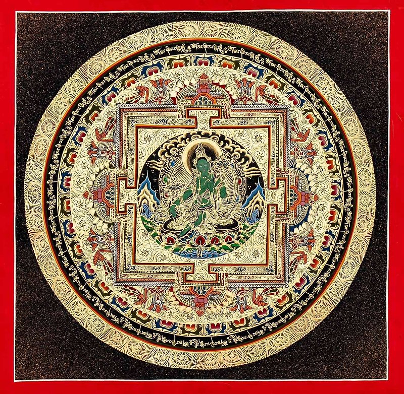 チベットの普遍的なマンダラ - ウォールデコ・壁紙 - 金属 多色