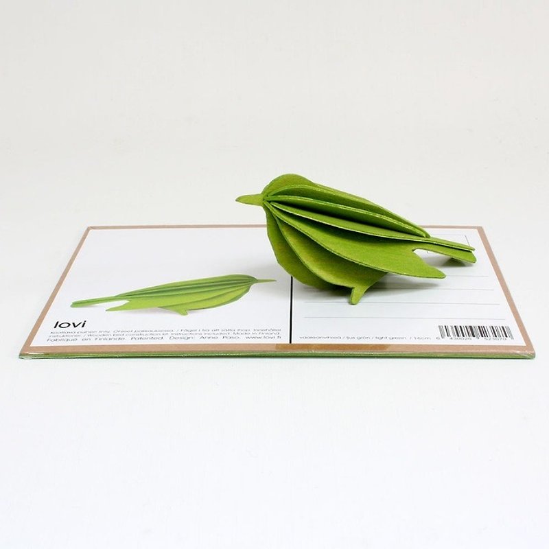 [Finnish] LOVI Leyi 3D 3D Puzzle Birch Postcard | Decoration | Gift - Happy Bird - 12cm - การ์ด/โปสการ์ด - ไม้ 