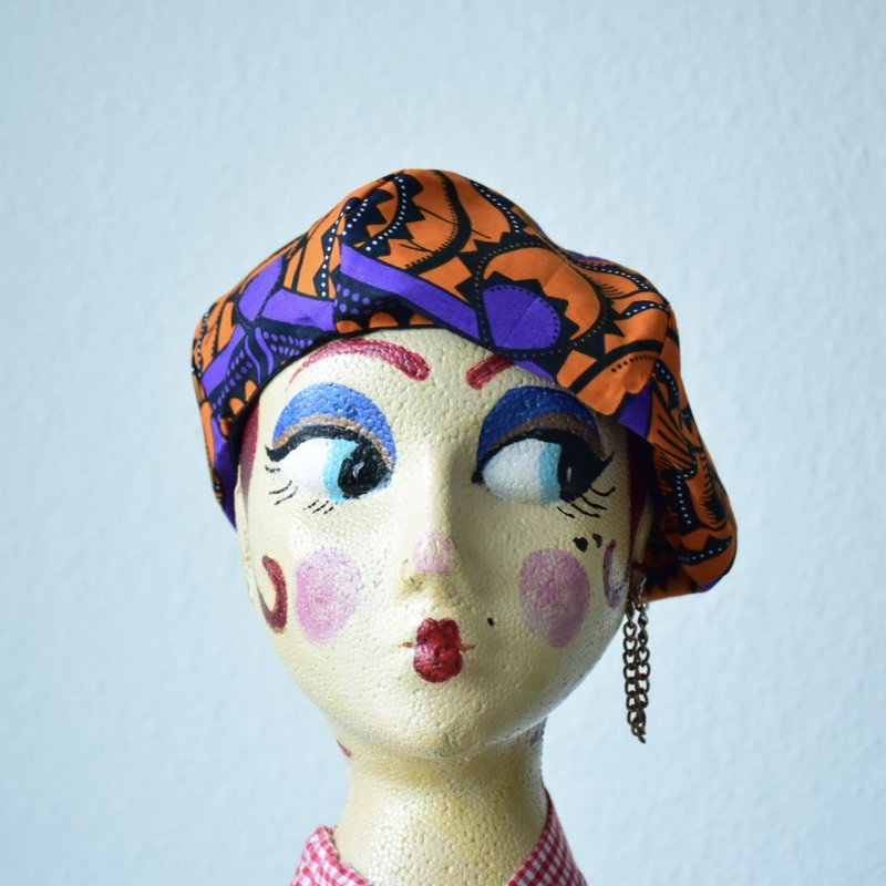 •Womens Day• Syracuse•• Double-sided African print beret - 帽子 - 防水材質 多色