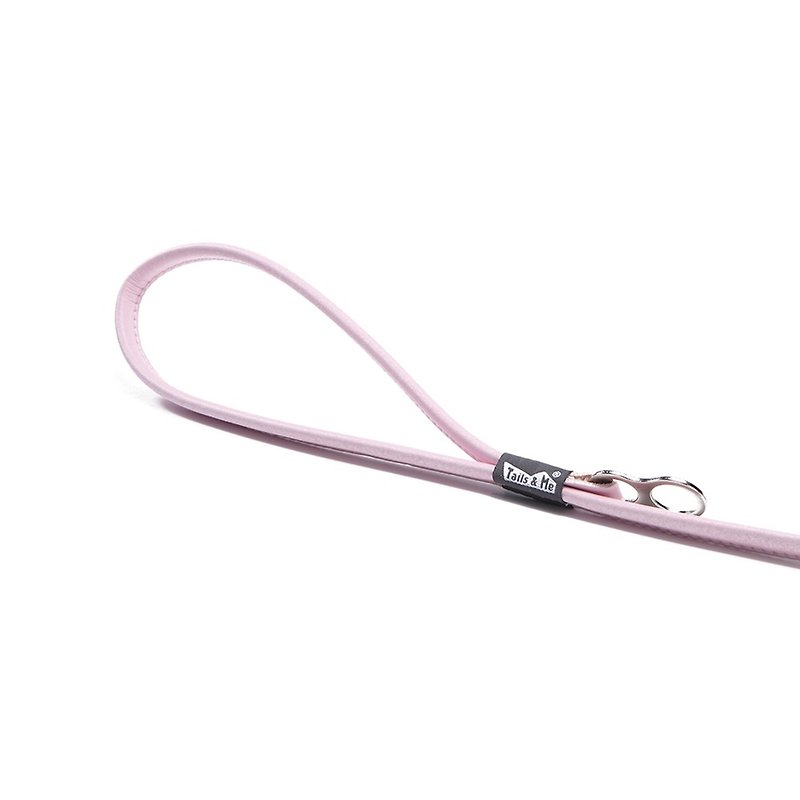 [tail and me] natural concept leather pull rope cherry blossom powder S - ปลอกคอ - หนังเทียม สึชมพู