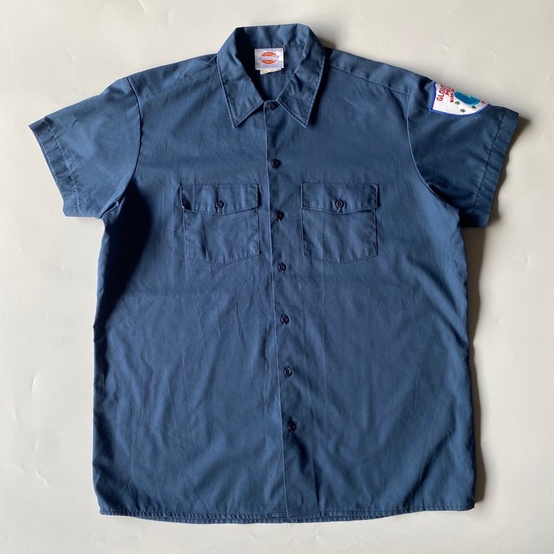 ----Dickies dark blue patch work shirt - เสื้อเชิ้ตผู้ชาย - วัสดุอื่นๆ สีน้ำเงิน