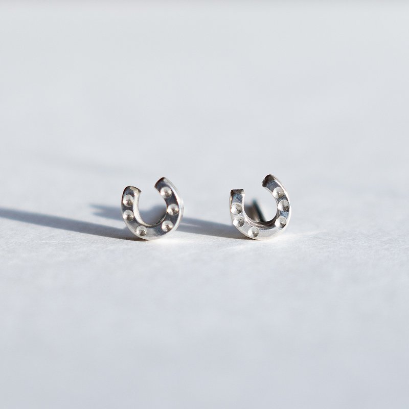Horseshoe Horseshoe Earrings Silver 925 Stud Earrings - Earrings & Clip-ons - Silver Silver