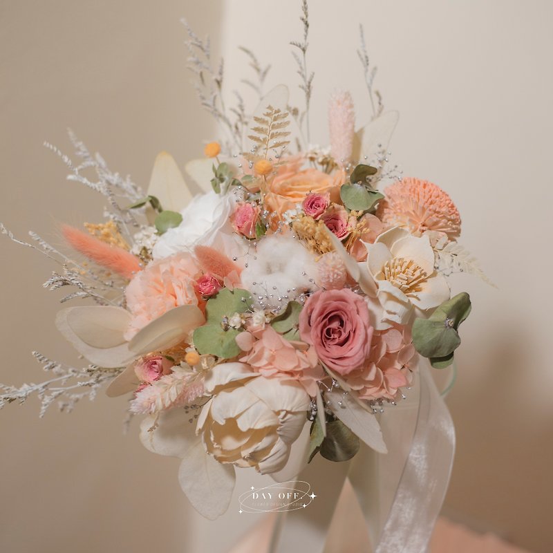 DAY OFF Preserved flower bouquet, wedding bouquet, split bouquet, preserved flower bouquet, photo bouquet, wedding bouquet - Dried Flowers & Bouquets - Plants & Flowers 