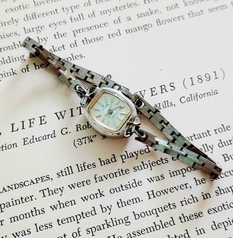 1960s Japanese Citizen Star Oval Arc Silver Women's Antique Old Mechanical Watch - นาฬิกาผู้หญิง - โลหะ สีเงิน