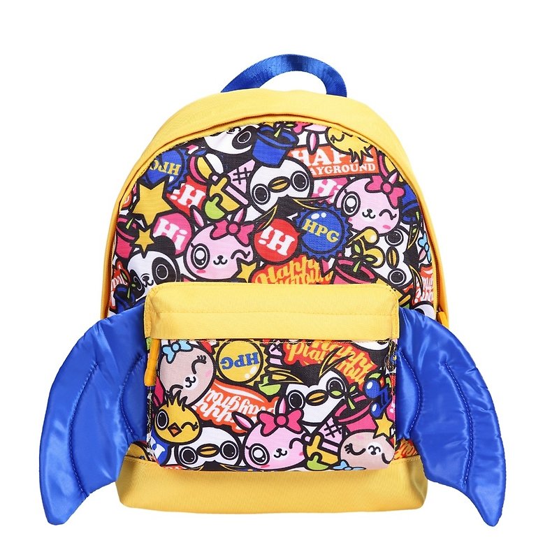 HappiPlayGround, colorful original graffiti for children's backpacks, HappiPlayGround - Backpacks & Bags - Polyester Yellow