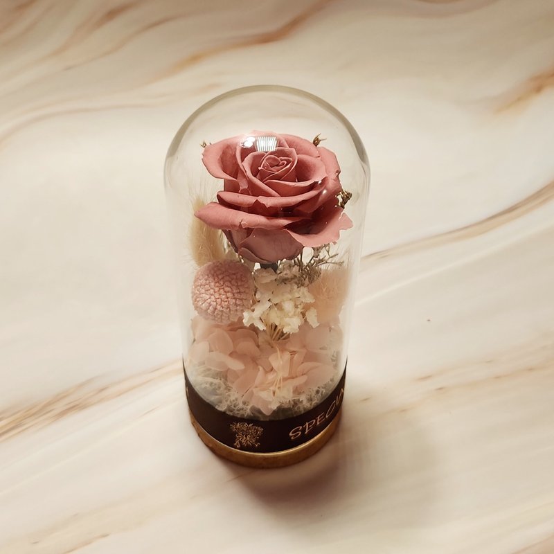 Everlasting rose wishing bottle-Cherry Blossom - ช่อดอกไม้แห้ง - พืช/ดอกไม้ สึชมพู