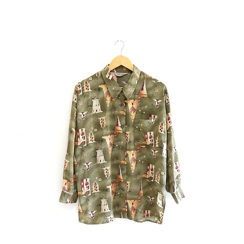 │Slowly│Detection - vintage shirt │vintage. Retro. Literature. Made in Japan - Men's Shirts - Polyester Multicolor