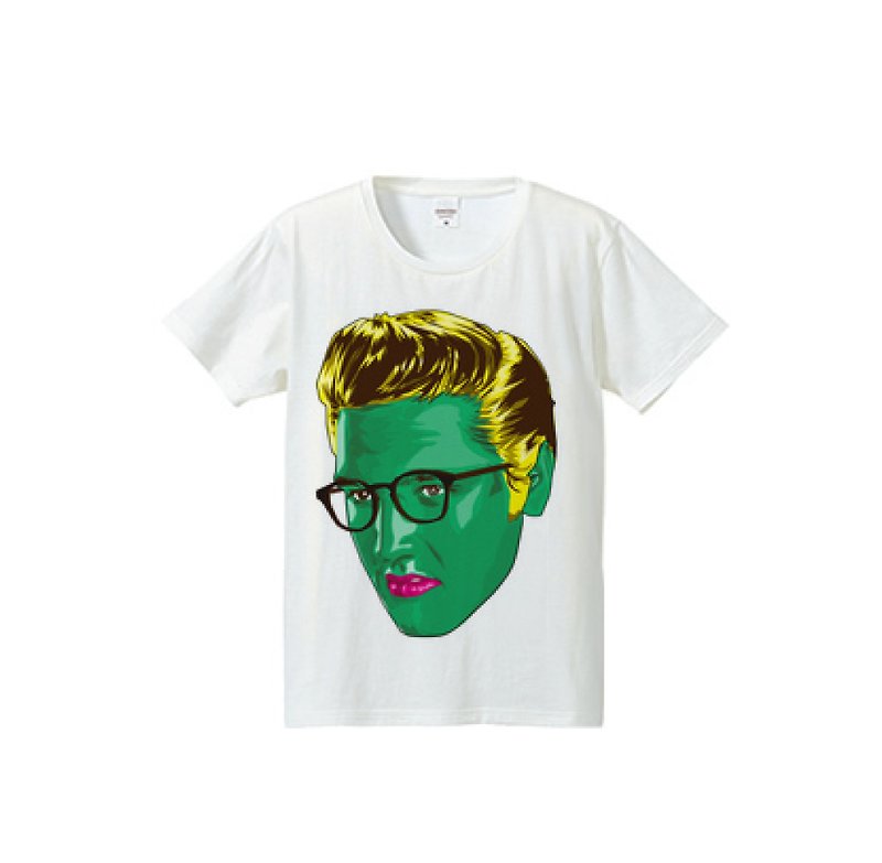 elvis5 (4.7oz T-shirt) - เสื้อฮู้ด - ผ้าฝ้าย/ผ้าลินิน สีเขียว