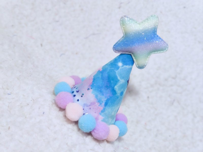 Birthday star 生日之星 寵物生日帽 - 寵物衣服 - 棉．麻 粉紅色