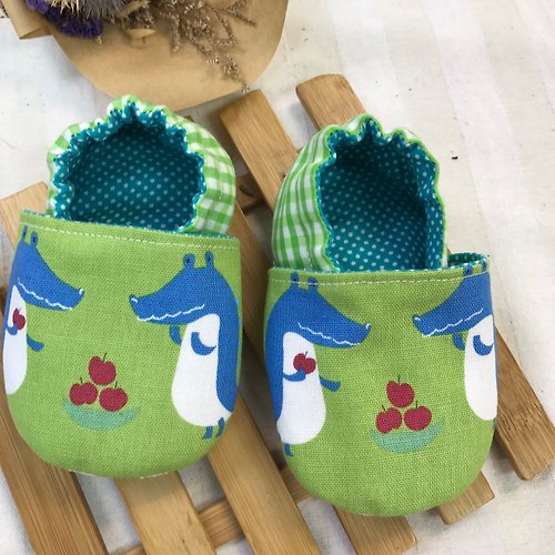 HAPPY手作工坊 鱷魚愛吃蘋果-學步鞋嬰兒鞋