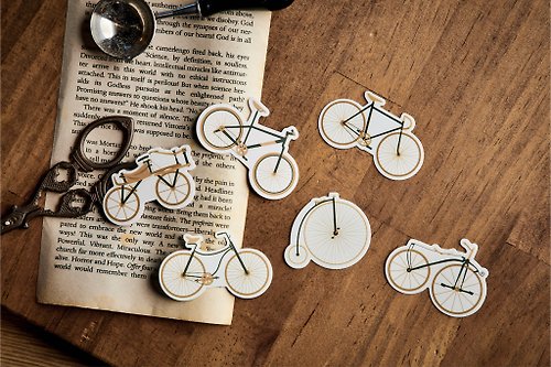 自行車文化探索館 單車造型防水貼紙組