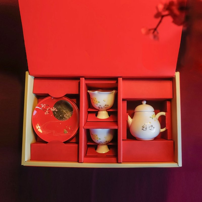 La Perla中秋獨家限定│玉桂六喜–六入禮盒 禮品 - 盤子/餐盤/盤架 - 玻璃 紅色