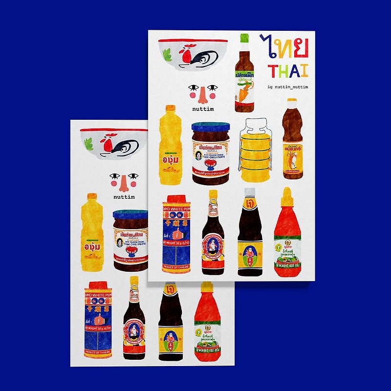 Sticker : Sauce Thailand Set - Stickers - Waterproof Material Multicolor