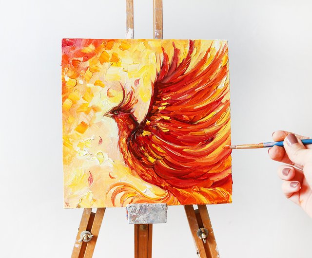 フェニックスの油絵のフェニックスの元の芸術のFirebirdの織り目加工の 