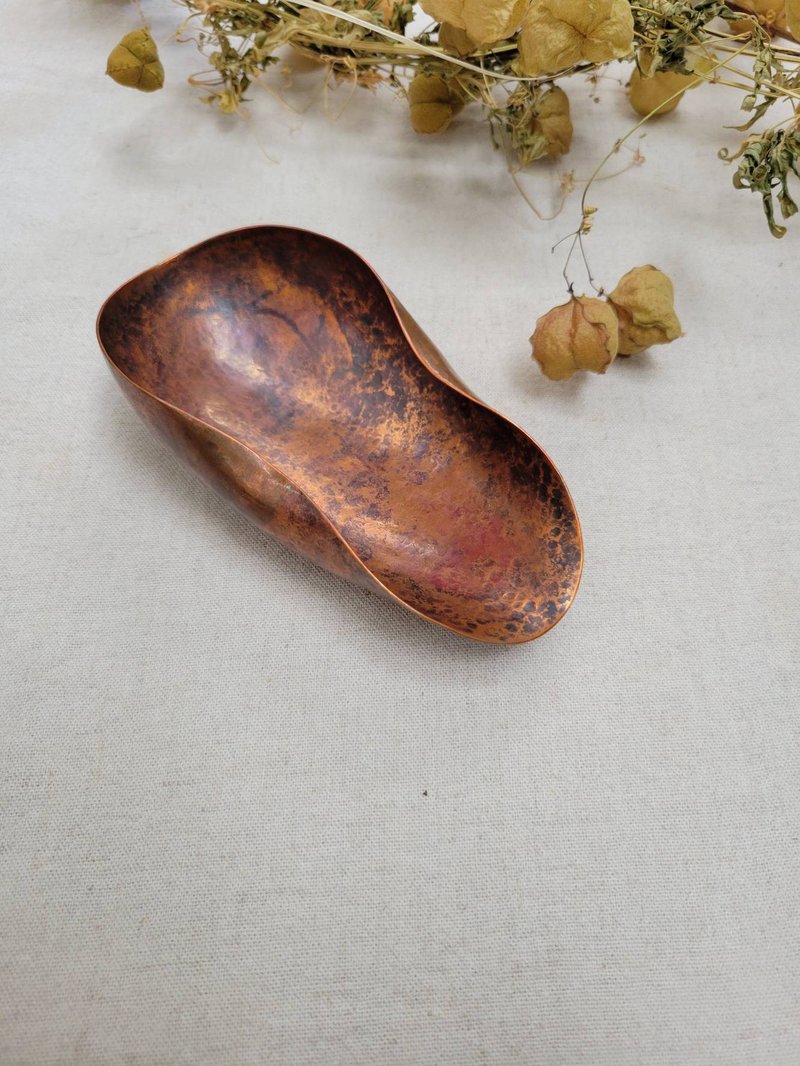 【Tea scoop】 rustic charm/red copper tea scoop - Other - Copper & Brass Brown