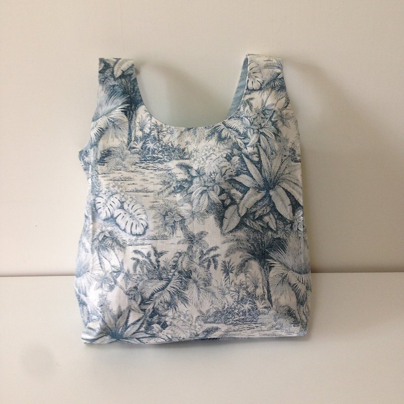 South Island style tote bag - กระเป๋าถือ - ผ้าฝ้าย/ผ้าลินิน สีเขียว