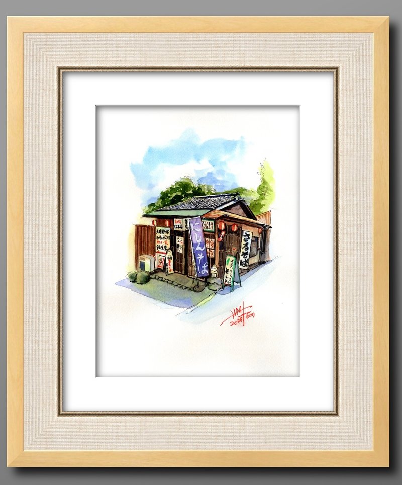 京都小店水彩 - 海報/掛畫/掛布 - 紙 