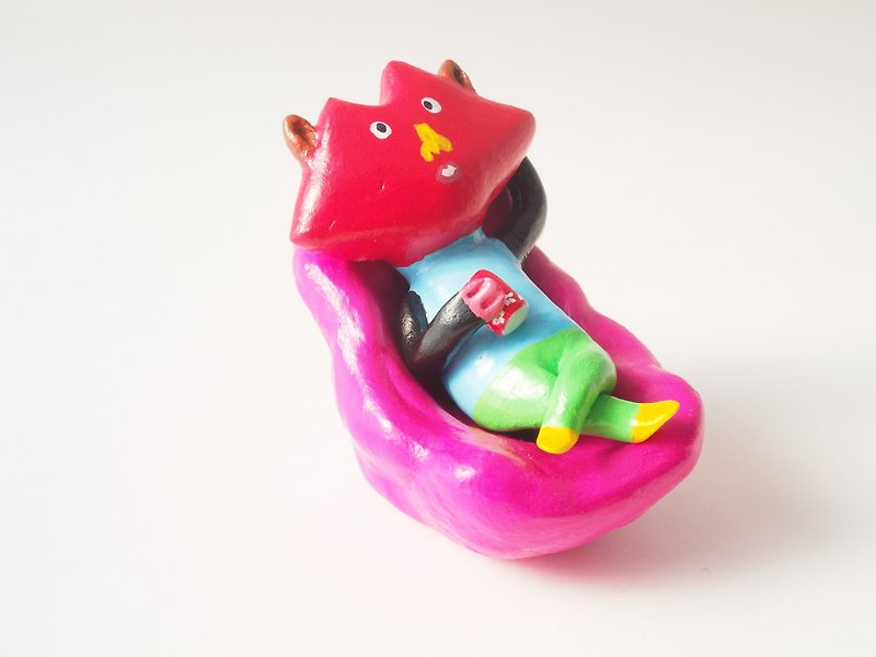 Lips Cat - Items for Display - Clay Multicolor