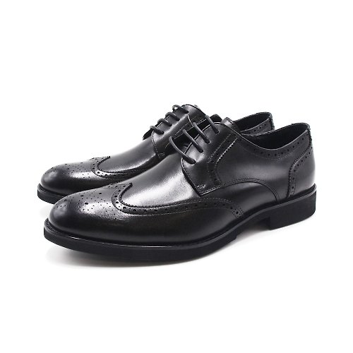 米蘭皮鞋Milano WALKING ZONE(男)W翼紋款紳仕德比皮鞋 男鞋 -黑色(另有棕色)