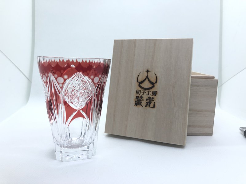 祝杯角タンブラー - 玻璃杯 - 玻璃 紅色