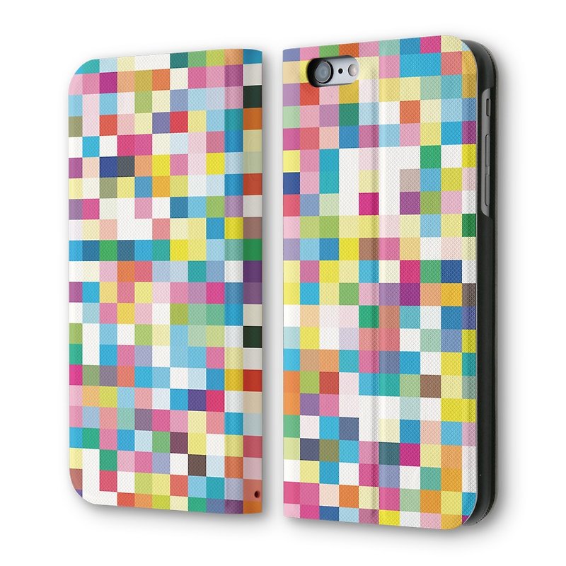 クリアランス オファー iPhone 6/6S フリップ レザー ケース ピクセル - スマホケース - 合皮 多色