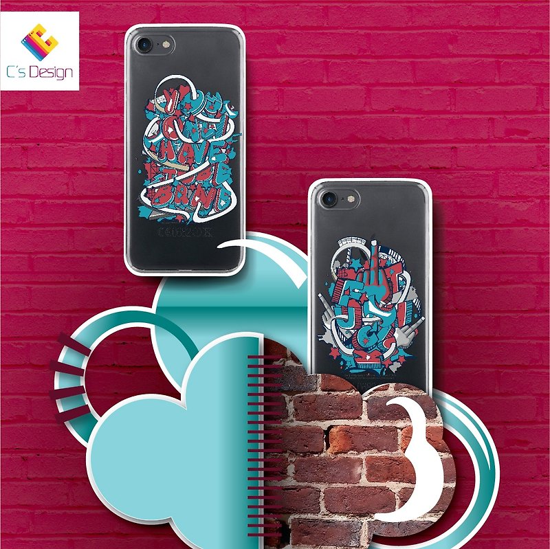 Graffiti - iPhone X 8 7 6s Plus 5s Samsung note S9 Mobile Shell Case - เคส/ซองมือถือ - พลาสติก 