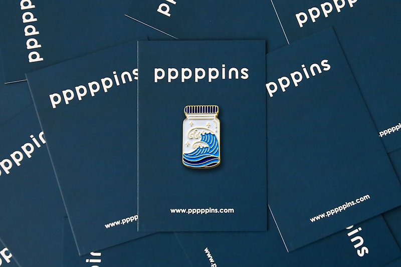 Vitamin Sea Enamel Pin - Badges & Pins - Other Metals Blue