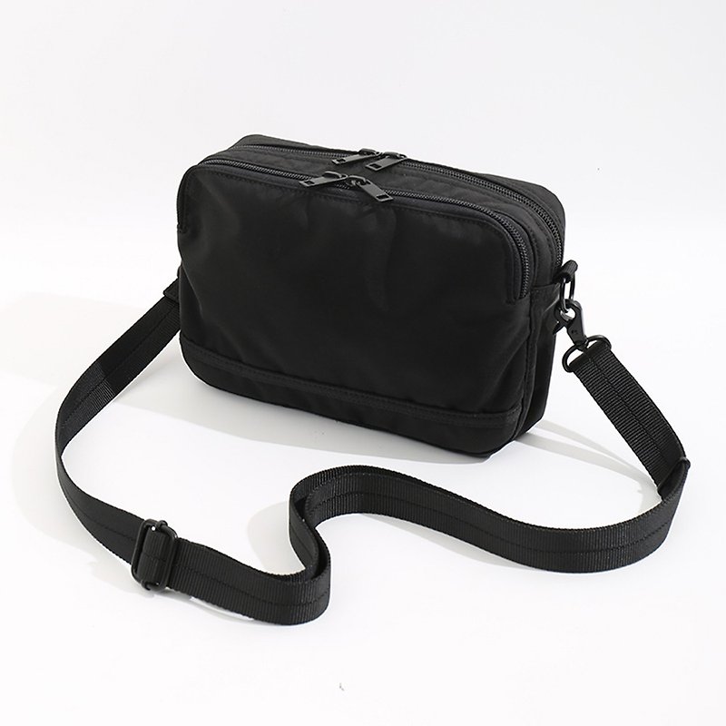 Minimal design | Shoulder bag | CORDURA material | Waterproof durable | Unisex - Messenger Bags & Sling Bags - Nylon Black