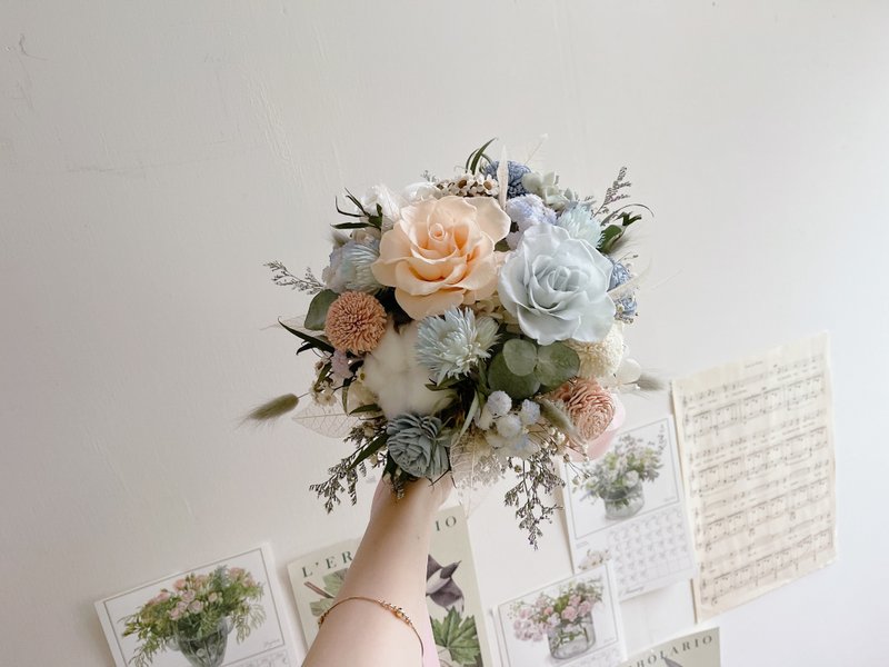 山城小精靈 小圓捧花。外拍 婚紗 結婚捧花 永生花 永生花 - 乾燥花/永生花 - 植物．花 多色