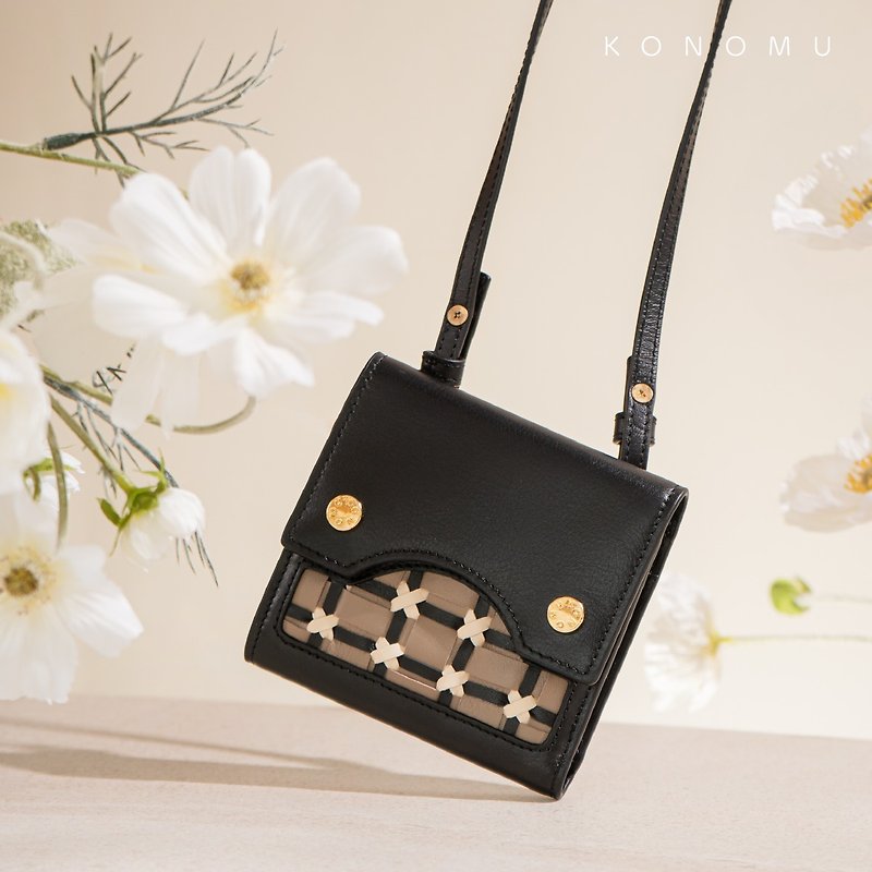 KONOMU || TEPU - DARK CHOCO || Wallet Bag || With Strap - Wallets - Genuine Leather 