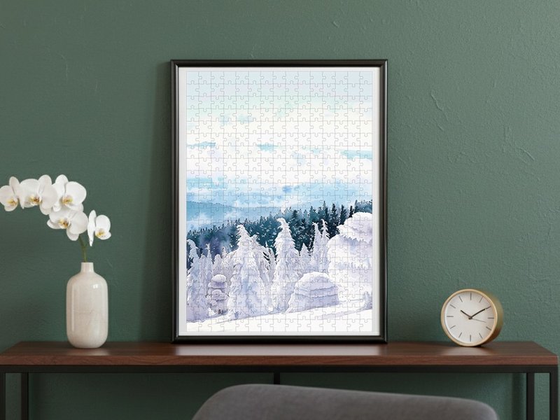 日本製手工拼圖・藏王連峰・日本風景・送禮、擺設 - 壁貼/牆壁裝飾 - 紙 