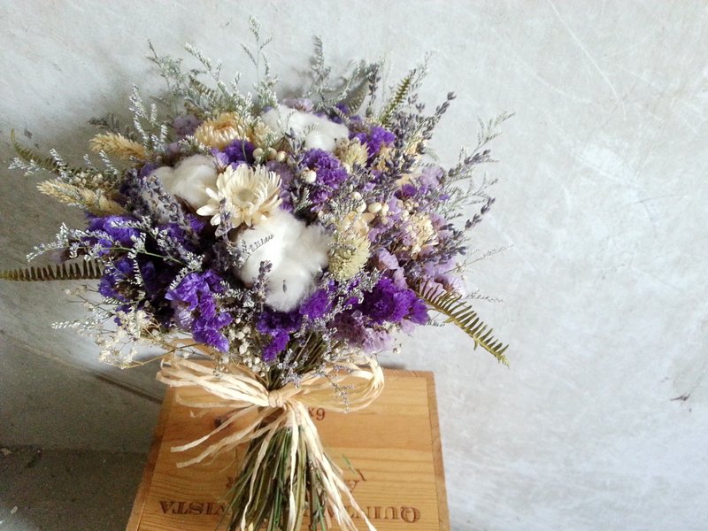海藏設計│森林女神。高雅紫乾燥捧花 - 乾燥花/永生花 - 植物．花 紫色