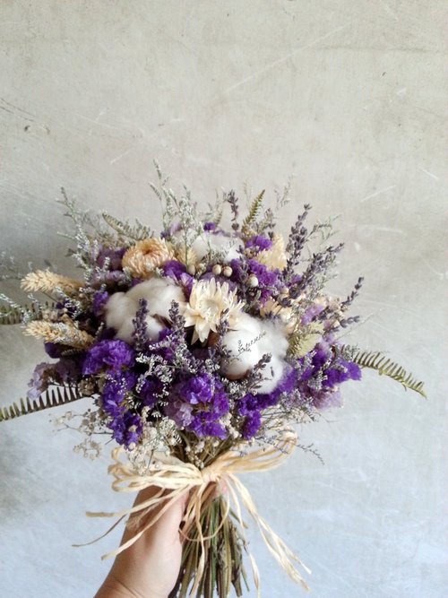 Haizang Design|Purple Star Shimmer. Romantic purple dry flower without  flower bouquet