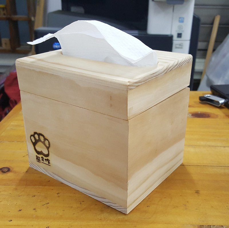 【熊肯作木工坊】//客製化// 木製面紙盒 - 其他 - 木頭 咖啡色