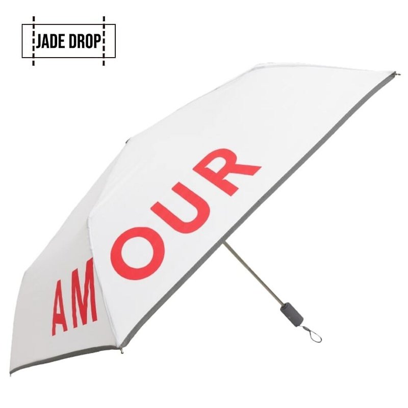 JADE DROP FRANCE SLOGAN SERIES - Umbrellas & Rain Gear - Polyester White